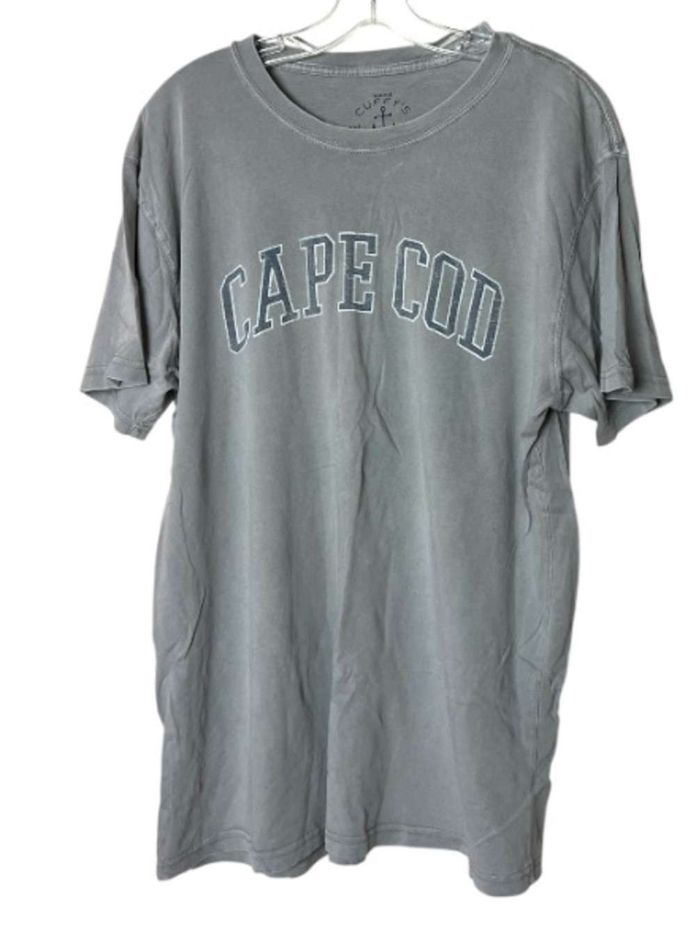 Cuffy’s Cape Cod Graphic T-Shirt Gray Coastal Preppy Men’s Large